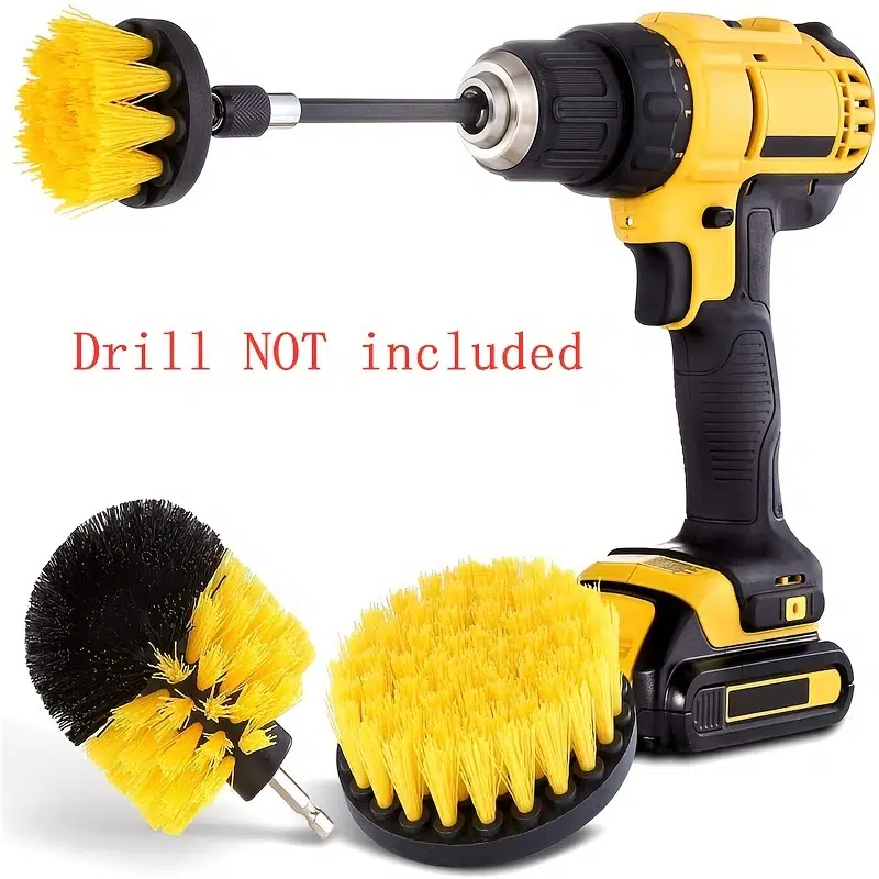 4pcs Power Scrub Clean Brush Electric Brush Kit All Purpose with