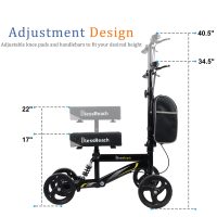 Economy Knee Scooter, Steerable Knee Walker, Foldable Knee Scooters for Foot Injuries Adult Best Crutches - Image 3
