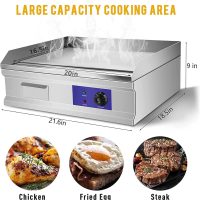 3000W 21.6″ Electric Countertop Flat Top Griddle Grill - Image 2