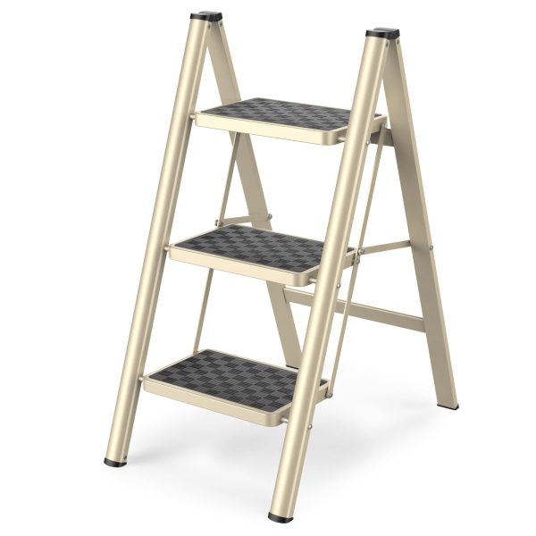 HBTower 3 Step Ladder Folding Step Stool, 330 Lbs Capacity