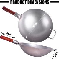 Carbon Steel Wok Traditional Hand Hammered Wok - Image 5