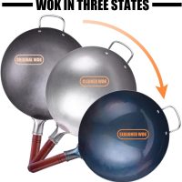Carbon Steel Wok Traditional Hand Hammered Wok - Image 3