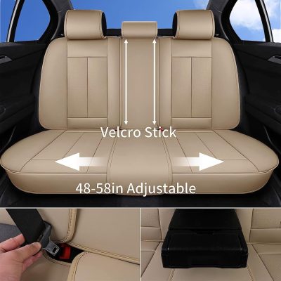Coverado Front and Rear Seat Covers 5 Pieces, Universal Seat Covers for Car